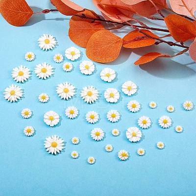 100Pcs 5 Style Opaque Resin Cabochons RESI-SZ0001-47-1