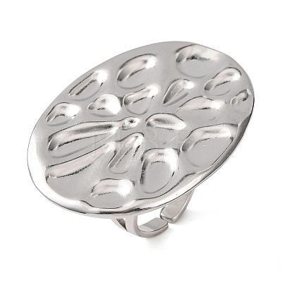 304 Stainless Steel Cuff Open Rings for Women RJEW-C162-01B-P-1