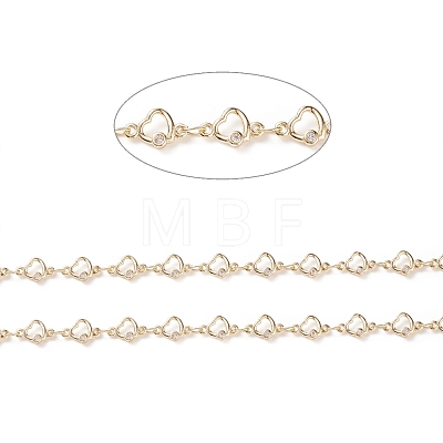 Brass Heart Link Chains CHC-P009-01G-1