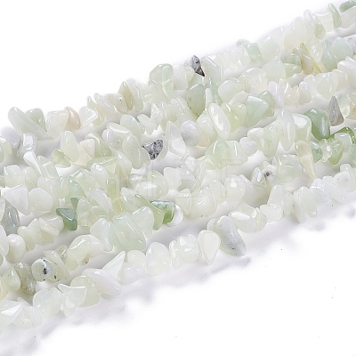 Natural New Jade Chip Bead Strands G-M205-29-1
