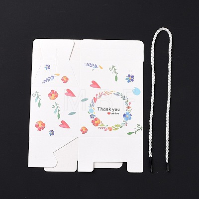 Rectangle Paper Gift Boxes with Handle Rope CON-B010-04D-1