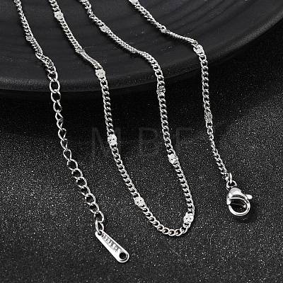 12Pcs 2.2MM 304 Stainless Steel Textured Twisted Chain Necklaces for Men Women NJEW-H093-20P-04-1