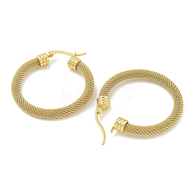 PVD Vacuum Plating 304 Stainless Steel Hoop Earrings for Women EJEW-G401-05B-G-1