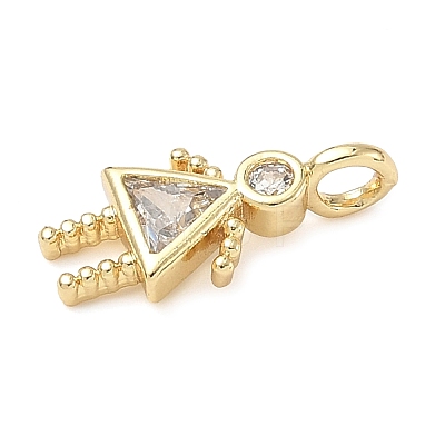 Brass Micro Pave Cubic Zirconia Pendants ZIRC-I356-17G-B01-1