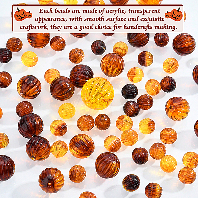   150g 3 Colors Acrylic Corrugated Beads OACR-PH0001-72-1