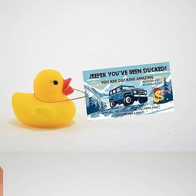CREATCABIN 50Pcs Duck Theme Paper Card AJEW-CN0001-90E-1