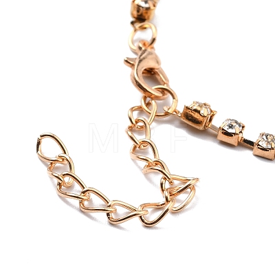 4Pcs 4 Style Alloy Chain Anklets Set with Heart Beaded and Butterfly Charm SJEW-D009-02KCG-1