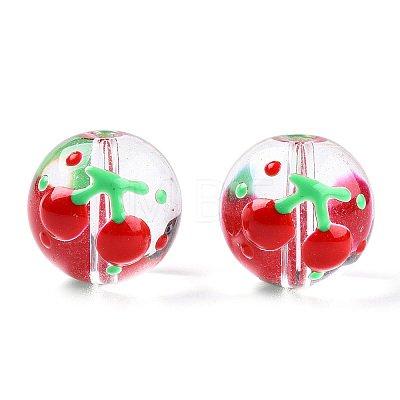 Transparent Handmade Lampwork Beads LAMP-T011-26B-1