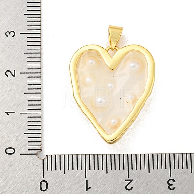 Rack Plating Brass & Epoxy Resin Pendants KK-C059-10A-G-1