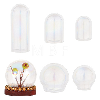  12Pcs 2 Style 3 Sizes Mini Glass Cloche Dome Covers AJEW-NB0005-21-1