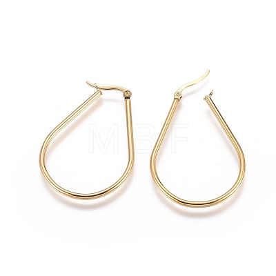 304 Stainless Steel Big Hoop Earrings X-EJEW-L222-13G-1