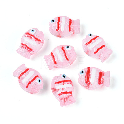 Transparent Glass and Enamel Beads Strands GLAA-T034-01A-1