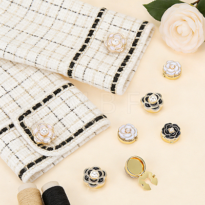 8Pcs 4 Styles Alloy Cufflinks HJEW-PH02558-1