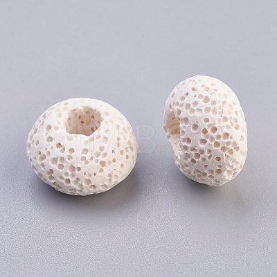 Natural Dyed Lava Rock European Beads G-E477-A11-1