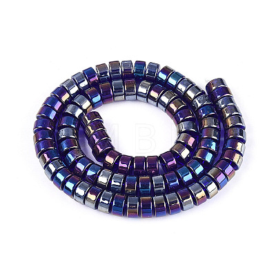 AB Color Plated Transparent Glass Beads Strands GLAA-T026-4x8mm-T05-1