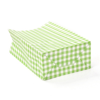 Rectangle with Tartan Pattern Paper Bags CARB-Z001-01C-1