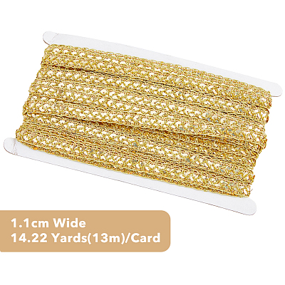 Sparkle Metallic Polyester Ribbon OCOR-WH0060-61B-1