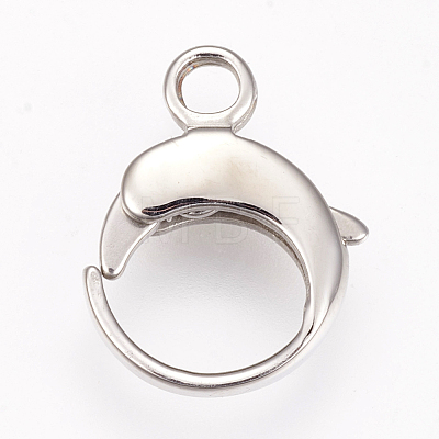 304 Stainless Steel Lobster Claw Clasps X-STAS-I082-16P-02-1
