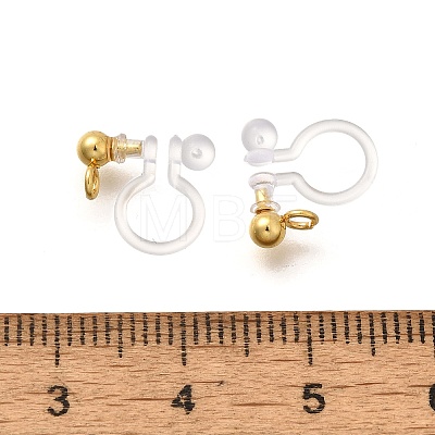 201 Stainless Steel Clip-on Earring Settings STAS-F311-14G-1