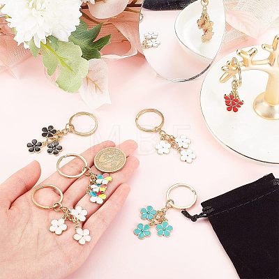 Olycraft 2 Sets Alloy Enamel Keychain KEYC-OC0001-28-1