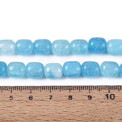 Baking Paint Crackle Glass Beads Strands DGLA-N019-01B-01-1
