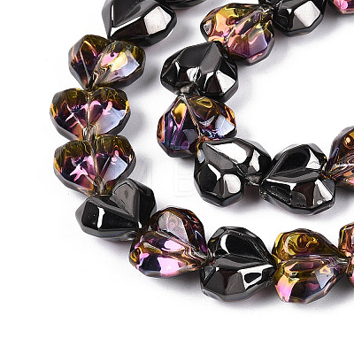 Electroplate Transparent Glass Beads Strands EGLA-B012-AB21-1