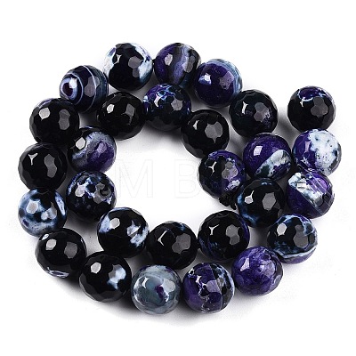 Dyed Natural Agate Beads Strands G-T141-01A-05-1