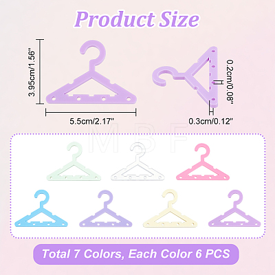   42Pcs 7 Colors Opaque & Transparent Acrylic Earring Display Accessories EDIS-PH0001-33-1