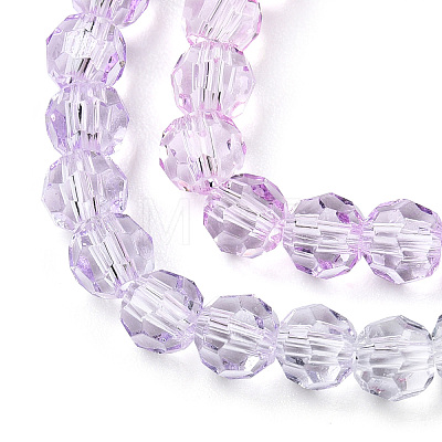 Transparent Glass Beads Strands X-GLAA-E036-07V-1