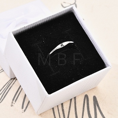 Rhodium Plated 925 Sterling Silver Adjustable Rings RJEW-S397-01P-07-1
