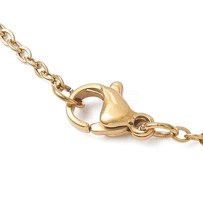 Baroque Natural Keshi Pearl Teardrop Pendant 304 Stainless Steel Cable Chain Necklaces for Women NJEW-JN05757-1
