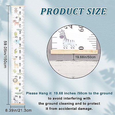 Creative Cartoon Decorative Home Canvas Hanging Height Measurement Ruler HJEW-WH0042-47E-1