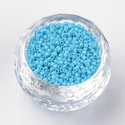Baking Paint Cylinder Seed Beads SEED-R041-09-1
