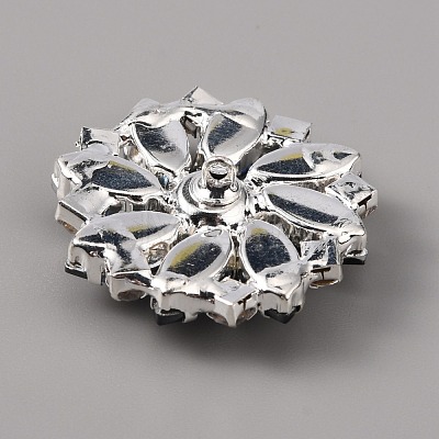 Brass Rhinestone Shank Buttons FIND-WH0110-263B-1