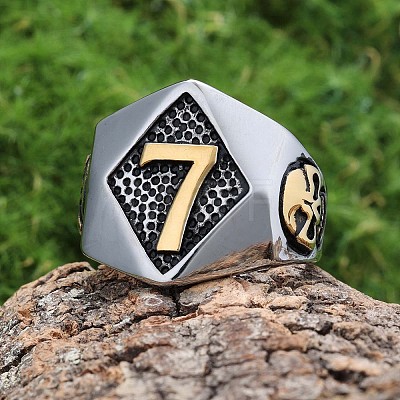 Punk Style 316L Stainless Steel Finger Rings for Men FS-WG96F45-07-1