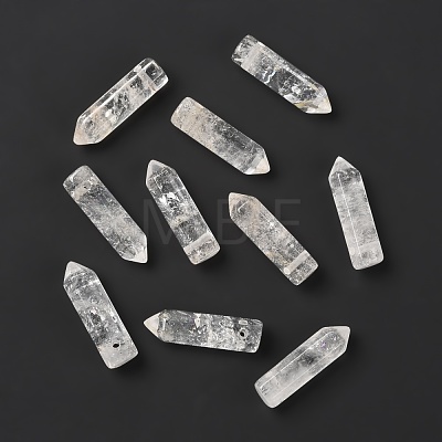 Natural Quartz Crystal Pointed Pendants G-D460-01W-1