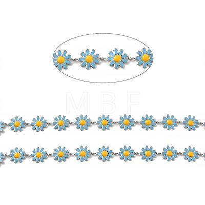 304 Stainless Steel Flower Link Chains CHS-C004-04C-P-1