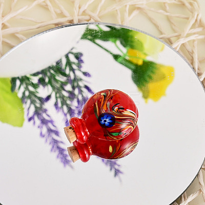 Handmade Lampwork Perfume Bottle Pendants LAMP-TADJ0001-05C-1