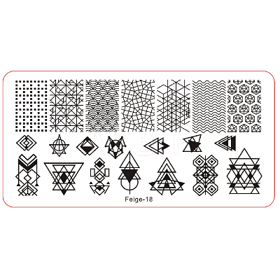 Stainless Steel Nail Art Templates Stamping Plate Set MRMJ-S048-101-1