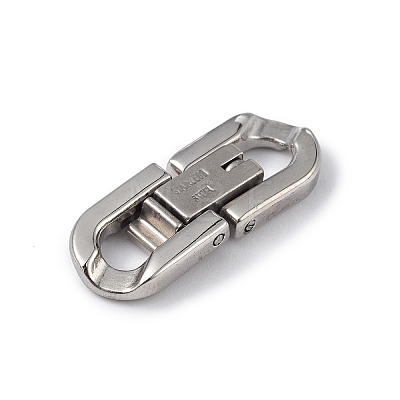 304 Stainless Steel Fold Over Clasps STAS-G307-11C-P-1