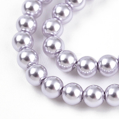 Baking Painted Pearlized Glass Pearl Bead Strands HY-N002-3mm-A04-1