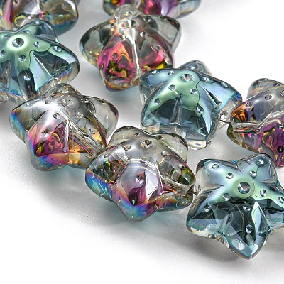 Electroplate Glass Beads Strands EGLA-G037-07A-1