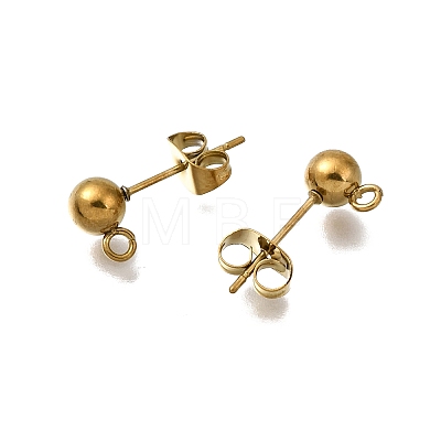 304 Stainless Steel Stud Earrings Findings STAS-L315-066A-G-1