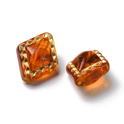 Imitation Amber Transparent Acrylic Beads X-MACR-D071-02B-1
