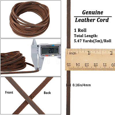 Gorgecraft Flat Cowhide Leather Jewelry Cord LC-GF0001-10B-03-1