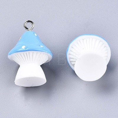 Opaque Resin Pendants RESI-T028-69-1