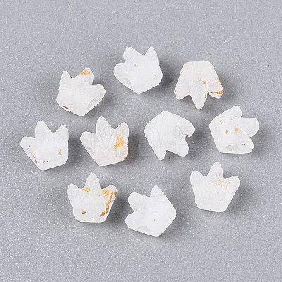 Frosted Transparent Acrylic Beads FACR-T009-01J-1