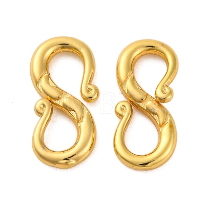 Rack Plating Brass Hook and S-Hook Clasps KK-Z070-38B-G-1