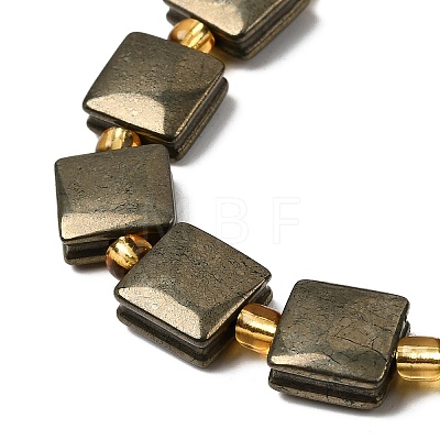 Natural Pyrite Beads Strands G-Z131-G01-01-1