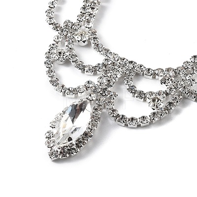 Alloy Rhinestone Hair Chain OHAR-M044-02A-S-1